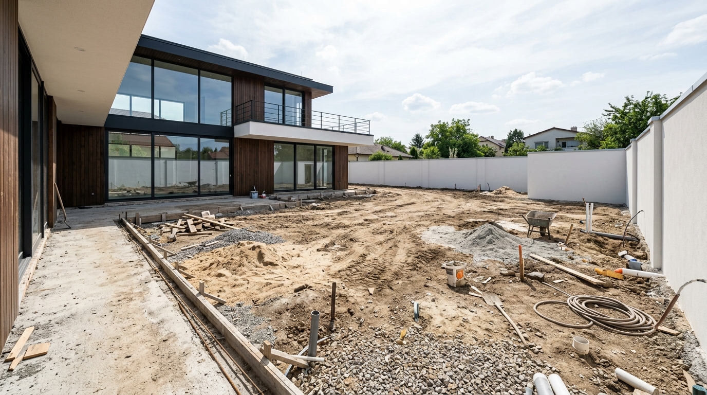 Illustrative existing garden before transformation
